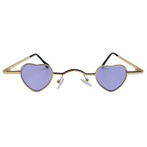 7033 | Small Purple Lens Heart Sunglasses